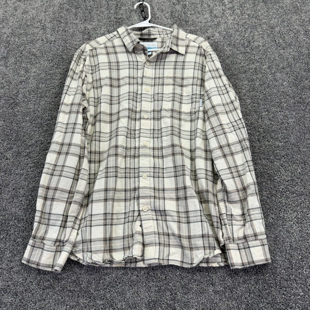 Columbia Button Up Shirt Mens L Plaid Casual Outdoor Work